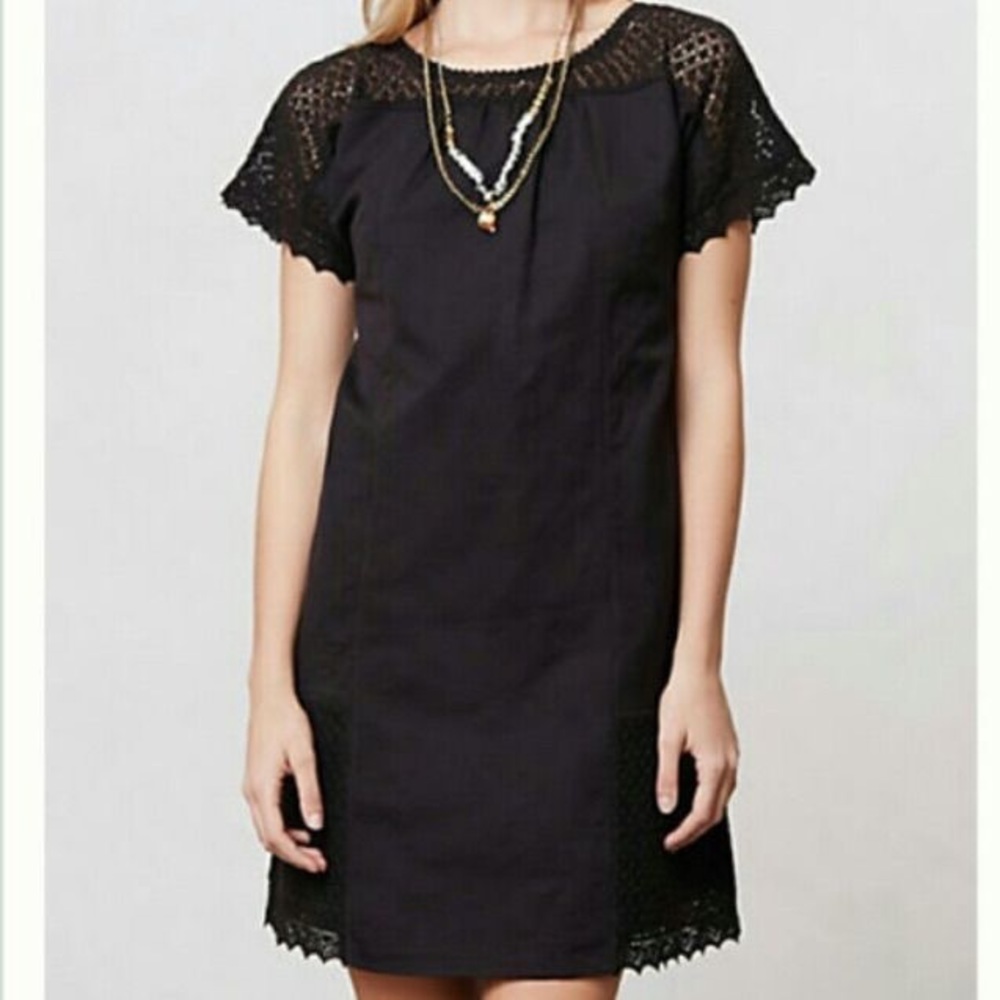 Anthropologie Girls from Savoy black linen dress 8